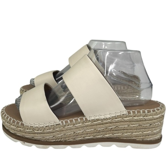 ESPRIT Katalina Off White Espadrille Platform Wedge Slide Sandals Womens SZ 7.5 - Picture 6 of 16